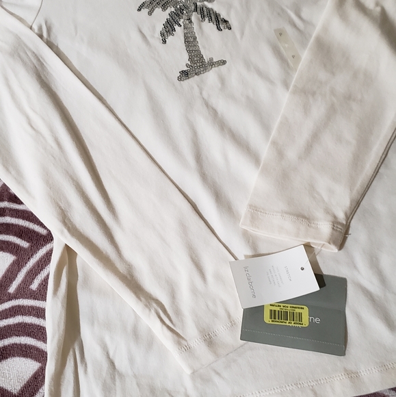 Liz Claiborne stretch long sleeved tee PS NWT - Picture 2 of 5